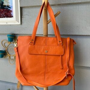 Orange crossbody purse
